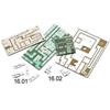 Circuito stampato per crossover tecprecision 55000666 basette per filtri 53x27 mm.